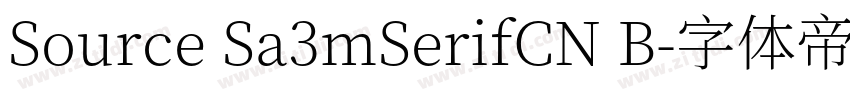 Source Sa3mSerifCN B字体转换